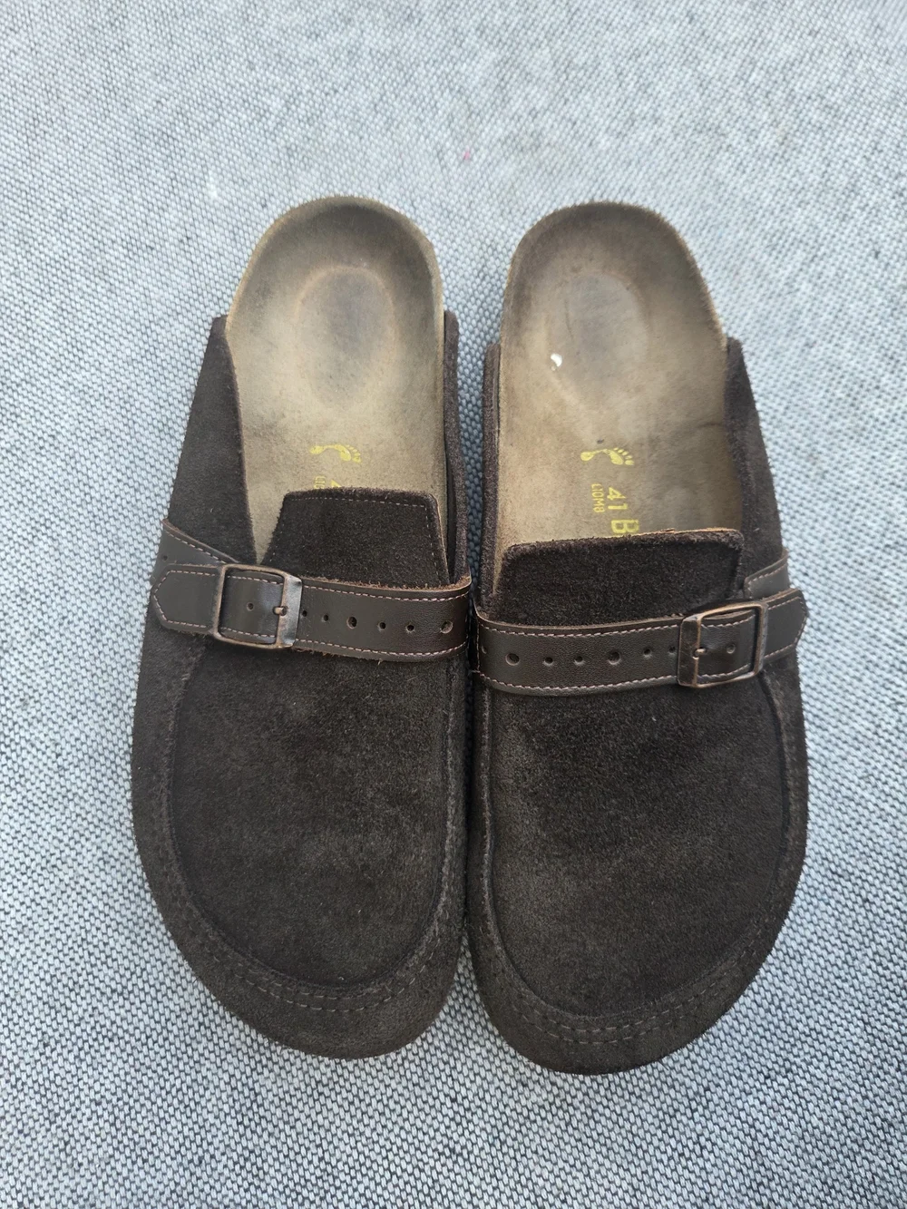 Birkenstock Boston Suede Clogs Brown EU 41 US M8 W10 UK 7.5